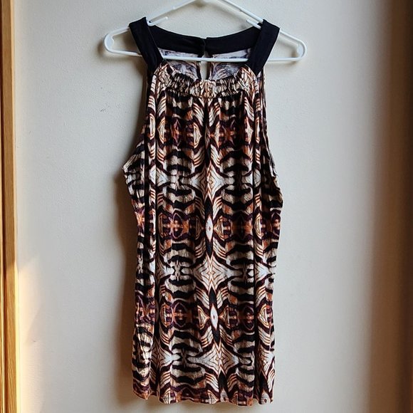 a.n.a Woman Animal Print Halter Tank Top Size 1X - Picture 5 of 16
